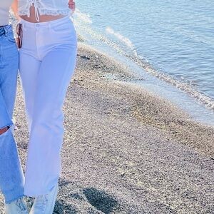 Joe's Jeans White Flare & Wide Leg
